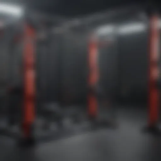 Detailed view of the Rep Fitness rig showcasing its robust construction