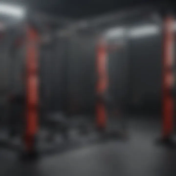 Detailed view of the Rep Fitness rig showcasing its robust construction