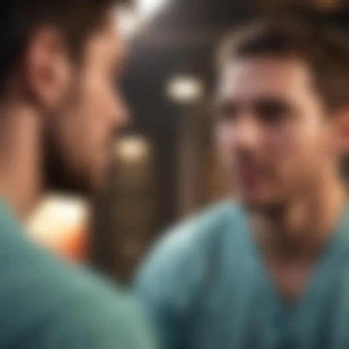A patient discussing results with a healthcare provider