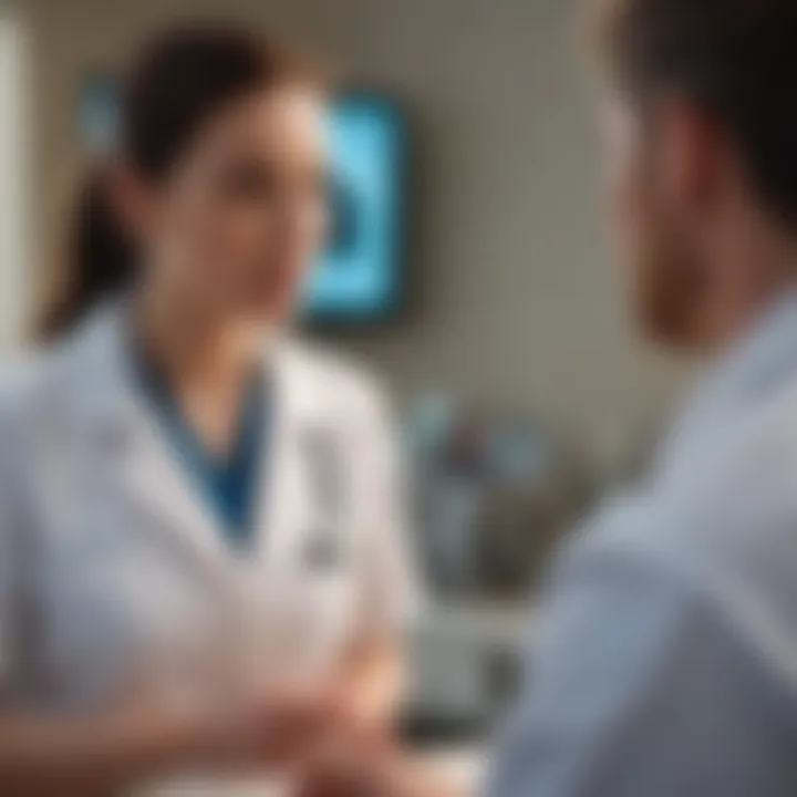 A doctor consulting a patient about sexual health.