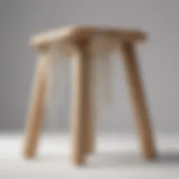 Close-up of stringy stool on a white background