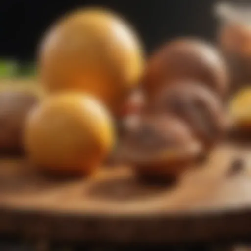 Illustration of various foods that impact urine odor