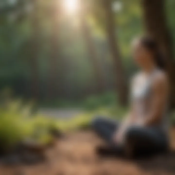 A calm meditation space highlighting psychological aspects of tinnitus