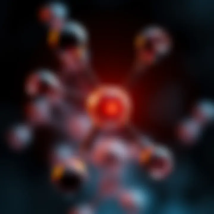 Visualization of testosterone molecule structure