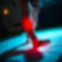 Illustration depicting muscle fatigue leading to leg cramps