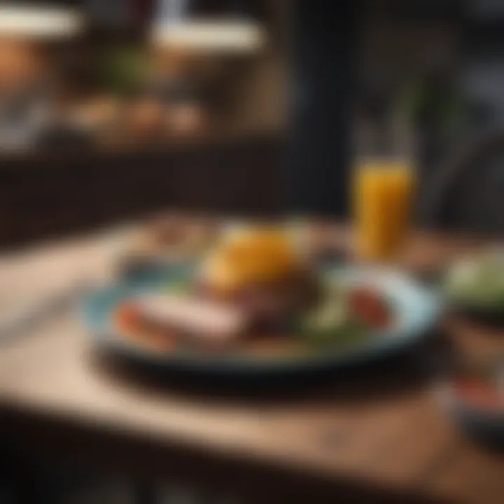 A serene setting showcasing a balanced keto meal on a dining table.