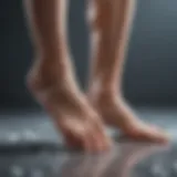 Illustration depicting the physiological mechanisms of cold and sweaty feet
