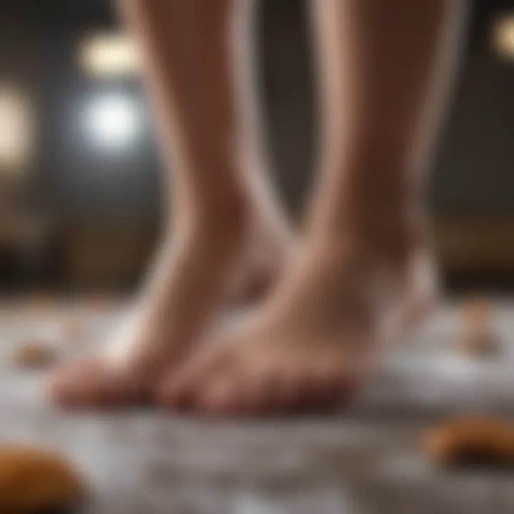 Visual representation of effective remedies for managing cold and sweaty feet