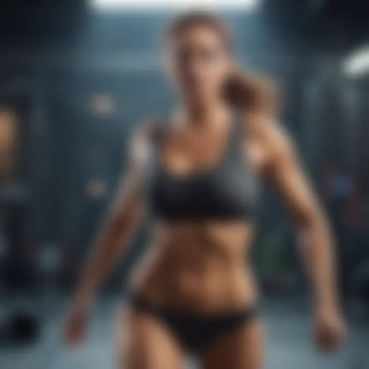 A dynamic scene of an individual engaging in various physical activities.