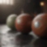 Pressure point ball on a textured surface