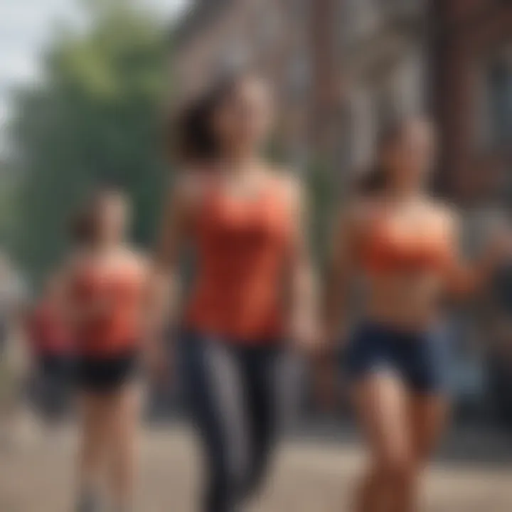 A diverse group engaging in a walking routine, promoting inclusivity in fitness.