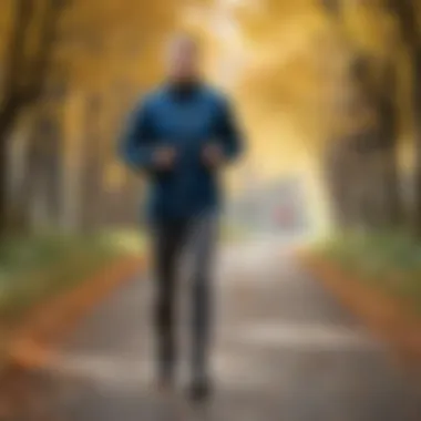 The Benefits of Brisk Walking A person engaging in brisk walking exercise