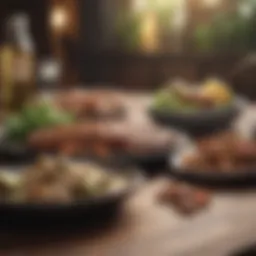 Keto diet meal plan on a table